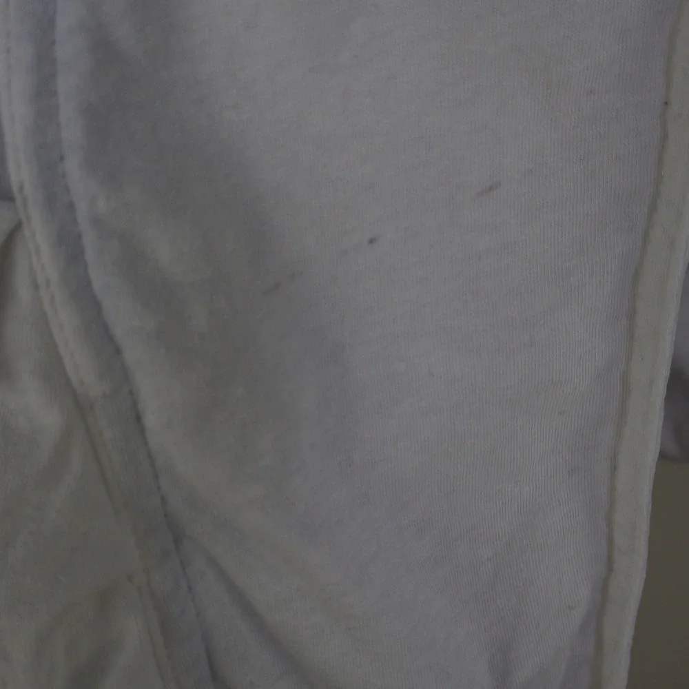 Free People‎ We The Free Blazer Size Medium Coastal Ruched Pocket White Linen